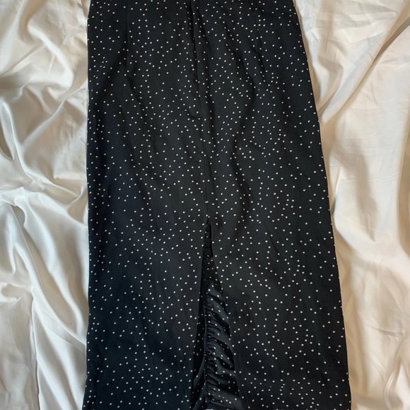 ZARA Polka Dot Pencil Skirt w/Back Slit size XS - Picture 3 of 3